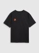 Męski t-shirt oversize z nadrukiem 4F 4FWSS25TTSHM1985 - czarny