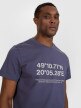 Męski t-shirt z nadrukiem 4F 4FWSS25TTSHM2209 - niebieski