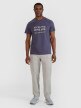 Męski t-shirt z nadrukiem 4F 4FWSS25TTSHM2209 - niebieski
