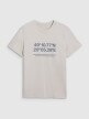 Męski t-shirt z nadrukiem 4F 4FWSS25TTSHM2209 -szary