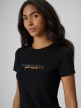 mini: Damski t-shirt z nadrukiem 4F 4FWSS26TTSHF2717 - czarny (3)