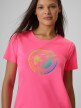 mini: Damski t-shirt z nadrukiem 4F 4FWSS26TTSHF2718 - różowy (3)