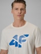 mini: Męski t-shirt z nadrukiem 4F 4FWSS26TTSHM2667 - beżowy (3)