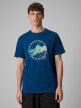  4F Męski tshirt z nadrukiem 4F 4FWSS26TTSHM2822  granatowy Granatowy