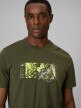 mini: Męski t-shirt z nadrukiem 4F 4FWSS26TTSHM2823 - khaki (3)