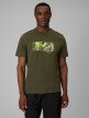  4F Męski tshirt z nadrukiem 4F 4FWSS26TTSHM2823  khaki Khaki
