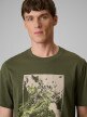 mini: Męski t-shirt z nadrukiem 4F 4FWSS26TTSHM2825 - khaki (3)