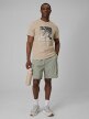 mini: Męski t-shirt z nadrukiem 4F 4FWSS26TTSHM2825 - beżowy (2)