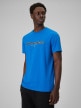  4F Męski tshirt z nadrukiem 4F 4FWSS26TTSHM3033  niebieski Niebieski