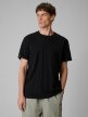  4F Męski tshirt bez nadruku 4F 4FWSS26TTSHM3322  czarny Czarny
