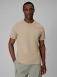  4F Męski tshirt bez nadruku 4F 4FWSS26TTSHM3322  beżowy Beżowy