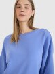 Damska bluza dresowa nierozpinana bez kaptura 4F 4FWSS25TSWSF1576 - niebieska