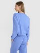 Damska bluza dresowa nierozpinana bez kaptura 4F 4FWSS25TSWSF1576 - niebieska