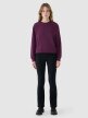 Damska bluza dresowa nierozpinana bez kaptura 4F 4FWSS25TSWSF1769 - fioletowa