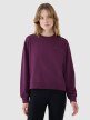 Damska bluza dresowa nierozpinana bez kaptura 4F 4FWSS25TSWSF1769 - fioletowa