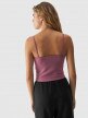 Damski crop-top 4F 4FWAW24TSLEF107 - różowy