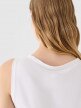 Damski crop top 4F 4FRAW24TSLEF183 - biały