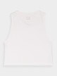 Damski crop top 4F 4FRAW24TSLEF183 - biały