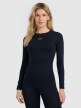  4F Damska bielizna termoaktywna (góra) 4F 4FWAW25USEAF220  czarna Czarny