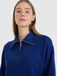 Damska bluza dresowa bez kaptura 4F 4FRSS25TSWSF2151 - niebieska