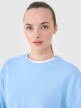 Damska bluza dresowa nierozpinana bez kaptura 4F 4FWMM00TSWSF1765 - niebieska