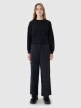 Damska bluza dresowa nierozpinana bez kaptura 4F 4FWSS25TSWSF1576 - czarna