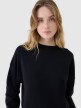 Damska bluza dresowa nierozpinana bez kaptura 4F 4FWSS25TSWSF1576 - czarna