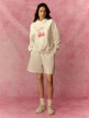 mini: Damska bluza dresowa nierozpinana z kapturem 4F 4FRSS26TSWSF3080 - biała (5)