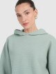 mini: Damska bluza dresowa nierozpinana z kapturem 4F 4FWAW25TSWSF1847 - zielona (4)