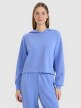 4F Damska bluza dresowa nierozpinana z kapturem 4F 4FWSS25TSWSF1562  niebieska Niebieski