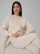  4F Damska bluza dresowa rozpinana z kapturem 4F 4FWSS26TSWSF2178  kremowa Kremowy