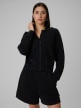  4F Damska bluza dresowa rozpinana z kapturem 4F 4FWSS26TSWSF2178  czarna Czarny