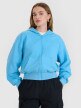 Damska bluza dresowa rozpinana z kapturem 4F 4FRSS25TSWSF2195 - niebieska