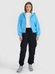 Damska bluza dresowa rozpinana z kapturem 4F 4FRSS25TSWSF2195 - niebieska