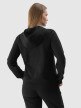 Damska bluza dresowa rozpinana z kapturem 4F 4FWMM00TSWSF1467 - czarna