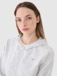 Damska bluza dresowa rozpinana z kapturem 4F 4FWMM00TSWSF2136 - szara