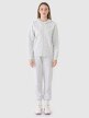 Damska bluza dresowa rozpinana z kapturem 4F 4FWMM00TSWSF2136 - szara
