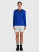 Damska bluza trekkingowa z kapturem Primaloft Active 4F 4FWSS25TFSWF481 - niebieska