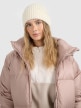 mini: Damska czapka beanie zimowa 4F 4FRAW25ACAPF0729 - beżowa (1)