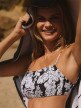 mini: Damska góra od bikini 4F 4FRSS26UBKTF111 - biało-czarna (1)