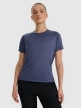  4F Damska koszulka do biegania 4F 4FWAW25TFTSF1502  granatowa Granatowy