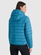 mini: Damska kurtka puchowa pikowana 4F 4FWAW25TDJAF580 - turkusowa (6)