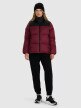 mini: Damska kurtka puchowa pikowana 4F 4FWAW25TDJAF581 - bordowa (7)