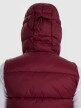 mini: Damski bezrękawnik puchowy pikowany z kapturem 4F 4FRAW25TVJAF326 - bordowy (6)