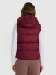 mini: Damski bezrękawnik puchowy pikowany z kapturem 4F 4FRAW25TVJAF326 - bordowy (8)