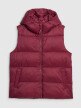 mini: Damski bezrękawnik puchowy pikowany z kapturem 4F 4FRAW25TVJAF326 - bordowy (9)