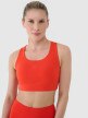 Damski biustonosz treningowy 4F 4FRSS25USBAF152 - czerwony