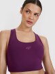 Damski biustonosz treningowy 4F 4FRSS25USBAF152 - fioletowy