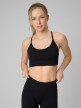  4F Damski biustonosz treningowy 4F 4FRSS26USBAF271  czarny Czarny