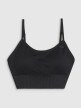 Damski biustonosz treningowy 4F 4FWSS25USBAF151 - czarny